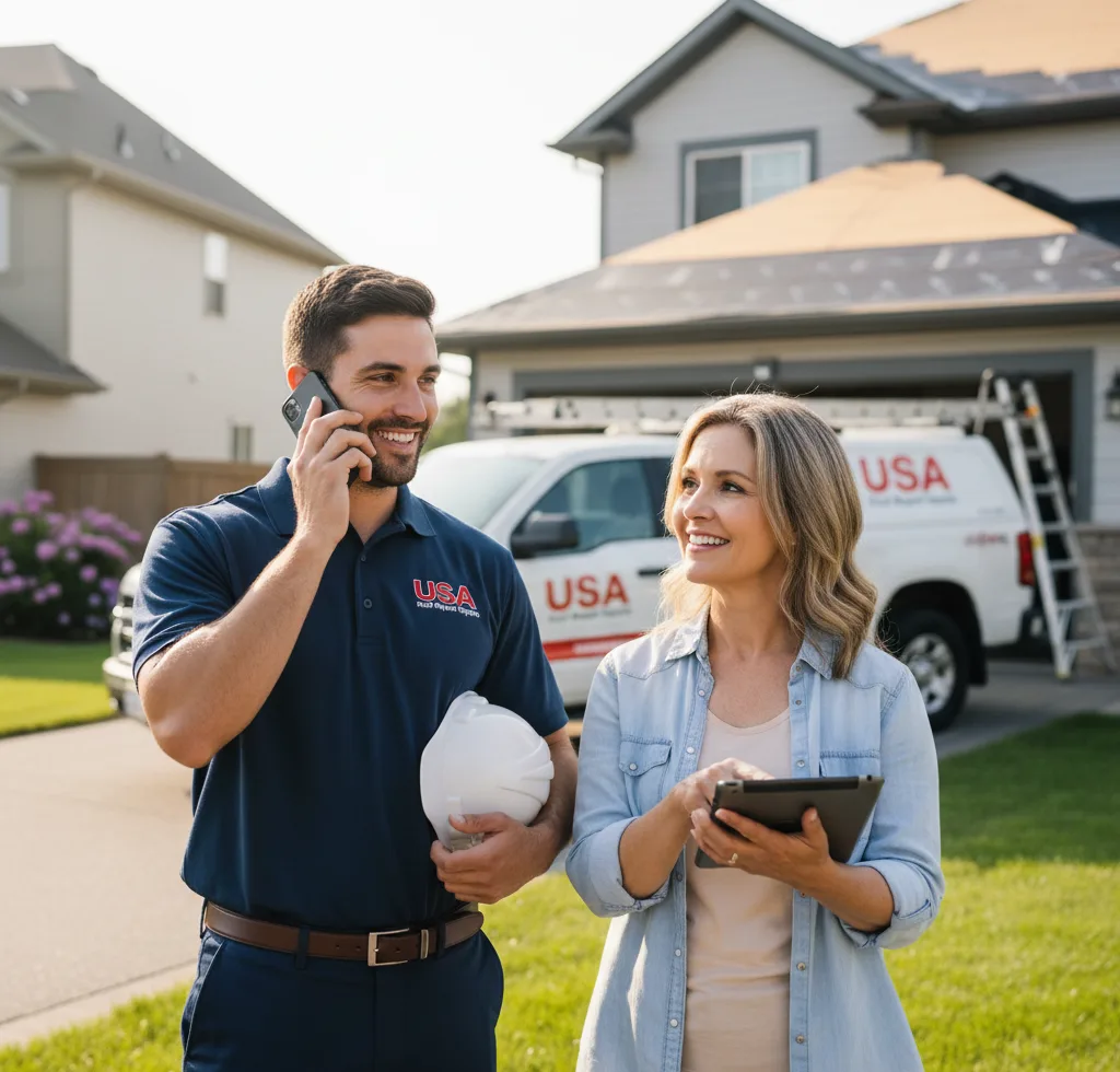 USA Roof Repair Experts customer support in Seymour
